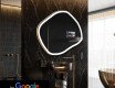 Uregelmessig speil med lys LED SMART R222 Google