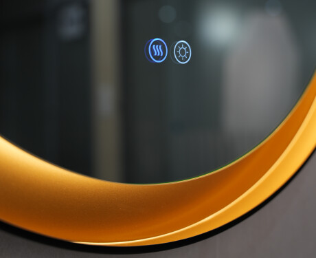 Rundt speil i metallramme med LED-belysning #5