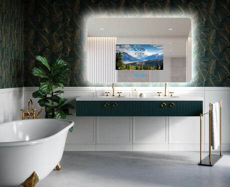 Smart Avrundet LED Baderomsspeil SmartScreen 21,5” #5