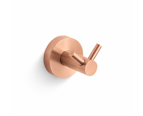 CLASSIC – Dobbel håndklekrok / rosa gull, børstet
