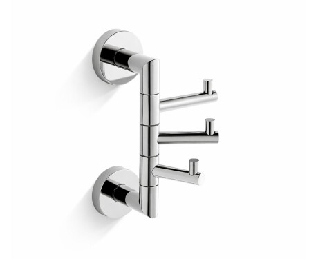 CLASSIC – Håndklekrok / trippel, bevegelig / krom