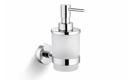 CLASSIC – Dispenser for flytende såpe / matt glass / krom