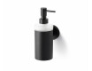 CLASSIC – Dispenser for flytende såpe / metallhus, matt glass / matt svart