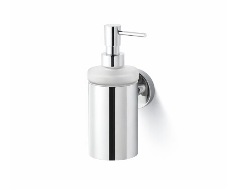 CLASSIC – Dispenser for flytende såpe / metallhus, matt glass / krom