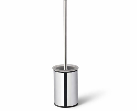 CLASSIC – Lav, frittstående toalettbørste / metallbeholder, glassinnsats / krom