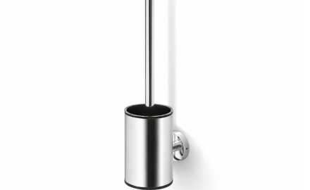 CLASSIC – Lavt hengende toalettbørste / metallbeholder, silikonhode / krom