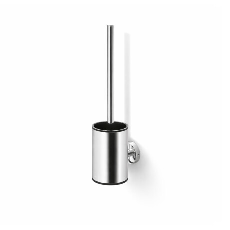 CLASSIC – Lavt hengende toalettbørste / metallbeholder, silikonhode / krom #1