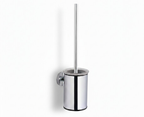 CLASSIC – Lavt hengende toalettbørste / metallbeholder, glassinnsats / krom