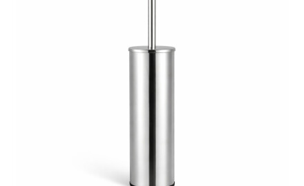 CLASSIC – Høy, frittstående toalettbørste / metallbeholder, innsats i plast / krom