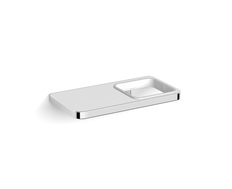 NEXT – Enkelt håndtak med hylle / * glass bestilles separat / krom