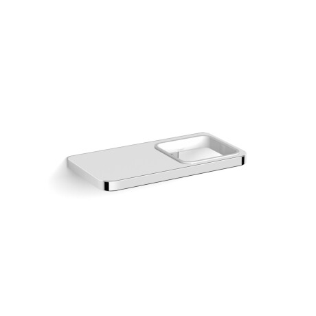 NEXT – Enkelt håndtak med hylle / * glass bestilles separat / krom #1