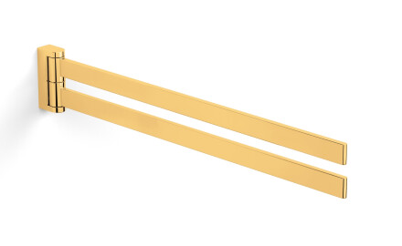 MILANO – Håndkleholder / med to bevegelige armer / gullglans