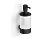 MEGAN – Dispenser for flytende såpe / matt svart, matt glass