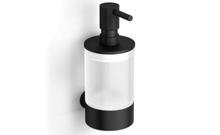 MEGAN – Dispenser for flytende såpe / matt svart, matt glass