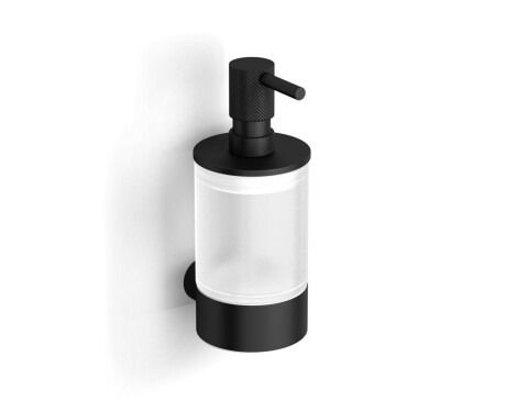 MEGAN – Dispenser for flytende såpe / matt svart, matt glass