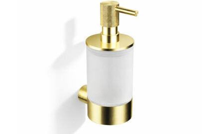 MEGAN – Dispenser for flytende såpe / børstet gullchampagne, matt glass
