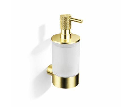 MEGAN – Dispenser for flytende såpe / børstet gullchampagne, matt glass