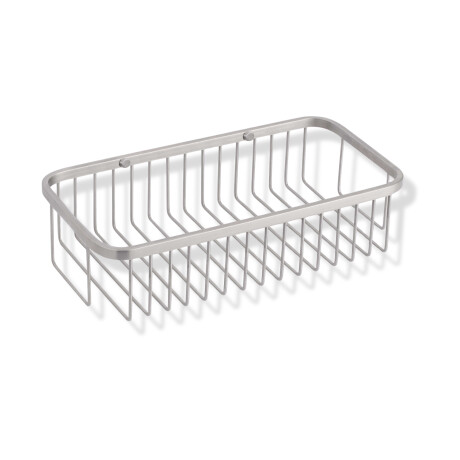 Kurv 30x14x9 / børstet stål #1