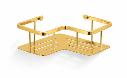 Handlekurv – hjørnehylle 20x20x7 / gullglans