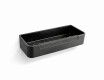 Kurv 29x12x5,5 med snor / matt svart / innsats i svart plast