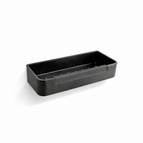 Kurv 29x12x5,5 med snor / matt svart / innsats i svart plast #1