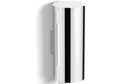 Dispenser for flytende såpe 0,5 l / doseringssystem i bunnen / krom