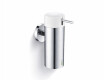 Dispenser for flytende såpe 0,15 l / polert stål / hvit pumpe + polert stål