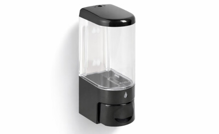 Dispenser for flytende såpe 0,25 l / ABS, svart høyglans