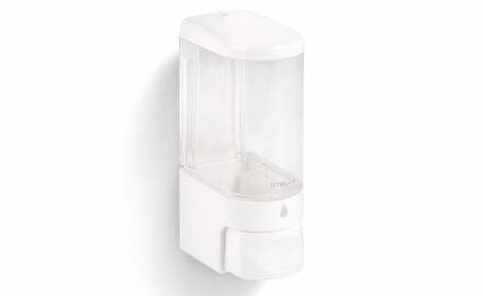 Dispenser for flytende såpe 0,25 l / ABS, hvit, blank