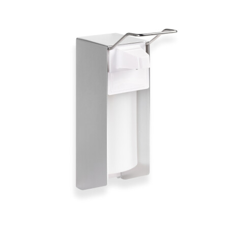 Dispenser for desinfeksjonsvæske, 0,5 l, med albuebetjening / matt aluminium #1