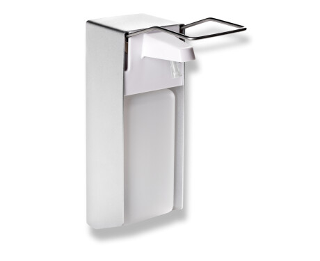 Desinfeksjonsvæskedispenser 1,0 l med albuebetjening / matt aluminium