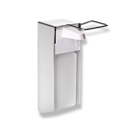 Desinfeksjonsvæskedispenser 1,0 l med albuebetjening / matt aluminium #1