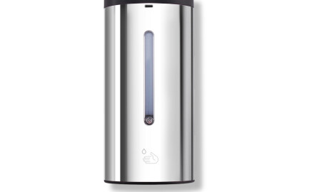 Automatisk berøringsfri dispenser for flytende såpe/desinfeksjonsgel, 0,7 l / blank stål