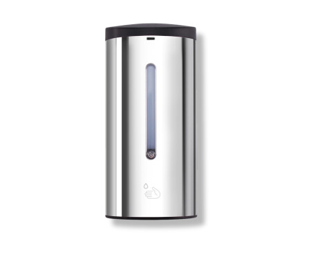 Automatisk berøringsfri dispenser for flytende såpe/desinfeksjonsgel, 0,7 l / blank stål