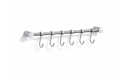 Stang – 6 justerbare håndklekroker / krom
