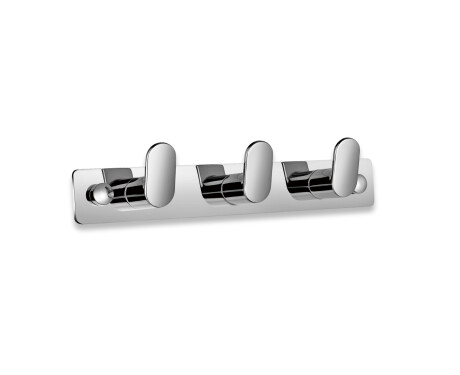 Hengerekk – 3 håndklekroker (bønneformede) / krom