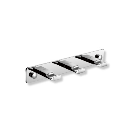 Hengerekk – 3 flate håndklekroker / krom #1