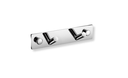Hengere - 2 skrå håndklekroker / krom