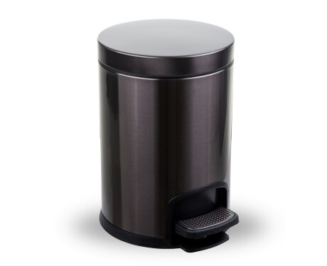 PREMIUM rund pedalbøtte, 5 L, soft close / grafittmetallic
