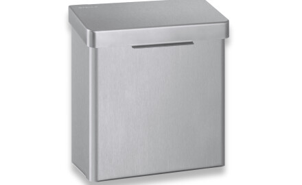Beholder for hygienisk avfall, 4,5 l, R10-serien / børstet rustfritt stål