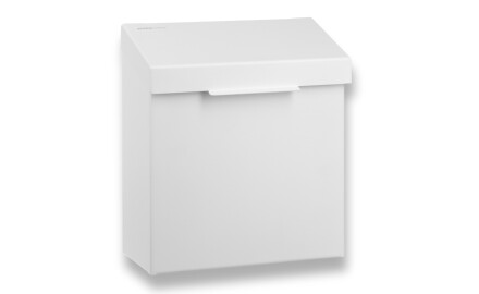 Beholder for hygienisk avfall, 4,5 l, R1-serien / rustfritt stål, matt hvit