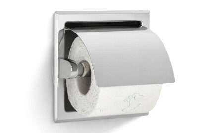Toalettpapirholder / innfelt / polert stål