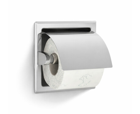 Toalettpapirholder / innfelt / polert stål