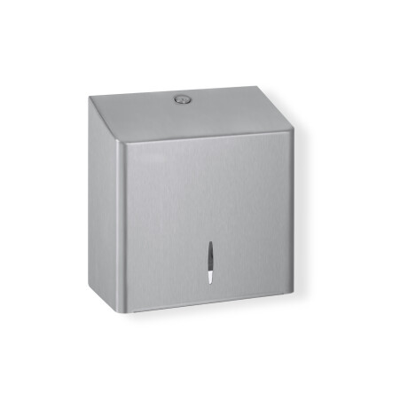 Firkantet toalettpapirholder for ruller med maks. Ø 19 cm, R10-serien / børstet rustfritt stål #1