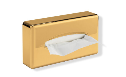 Dispenser for papirlommetørklær / ABS, gullglans