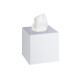 Dispenser for papirlommetørklær – kubusformet / ABS, hvit, blank #1
