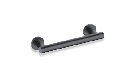 Støttehåndtak for personer med funksjonsnedsettelser, Ø32, rett, PREMIUM – 30 cm / rustfritt stål, matt svart