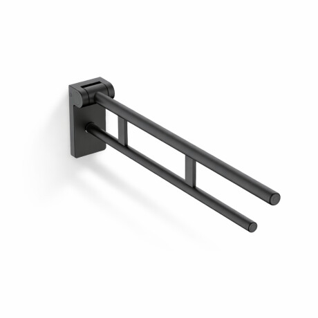 Støttehåndtak for personer med nedsatt funksjonsevne, Ø32, vippbart, PREMIUM – 80 cm / rustfritt stål, matt svart #1