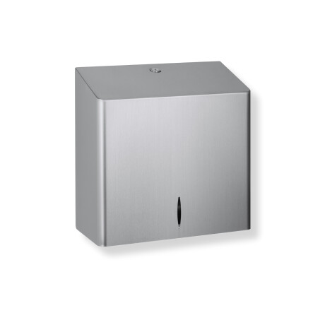 Dispenser for V-foldede papirhåndklær (maks. dimensjoner på papirpakken: 25,5 x 11,5 x 24 cm), R10-serien / børstet stål #1
