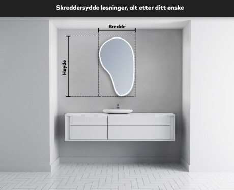 LED-badsspeil med uregelmessig form S223 #5
